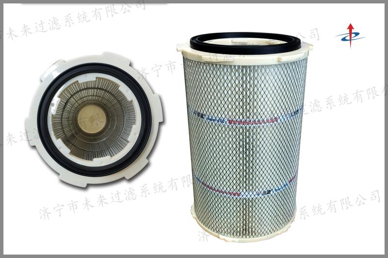 快拆式除塵濾筒由經過成型加工處理的濾材、支撐骨架、上下端蓋、橡膠密封圈組成
