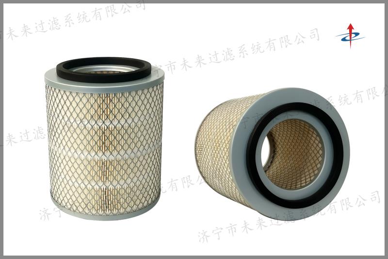 空壓機(jī)空氣濾芯是由空濾和濾芯組成，外部通過(guò)接頭和螺紋管連接到空壓機(jī)的進(jìn)氣閥，從而過(guò)濾進(jìn)入空氣中的粉塵、顆粒等雜質(zhì)